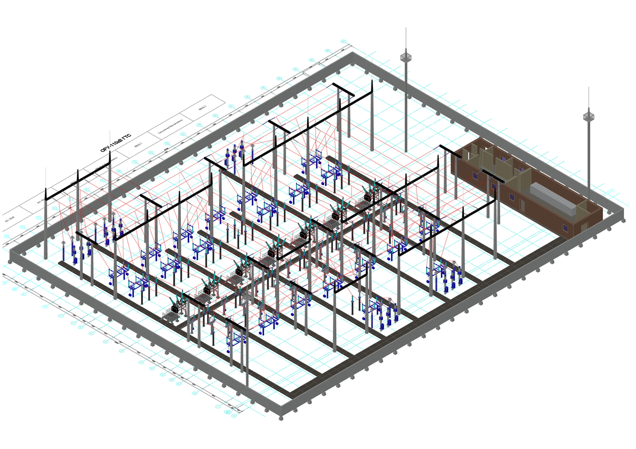 Model Studio CS подстанция 220 кв